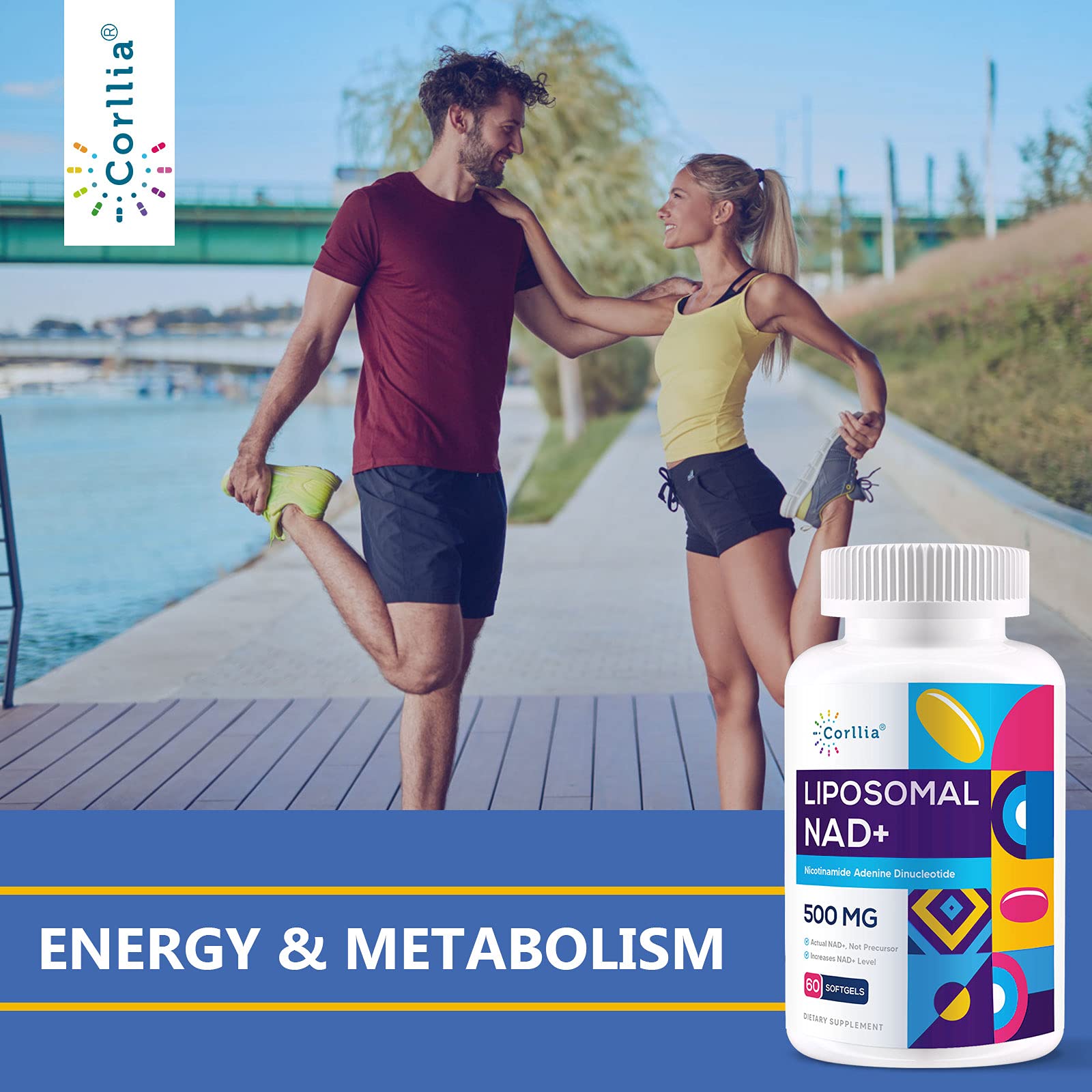 Liposomal NAD+ 500mg with TMG 250mg Softgels, Nicotinamide Riboside Alternative, Actual NAD+ Supplement, 120 Servings CorlliaBuy Supplements Australia