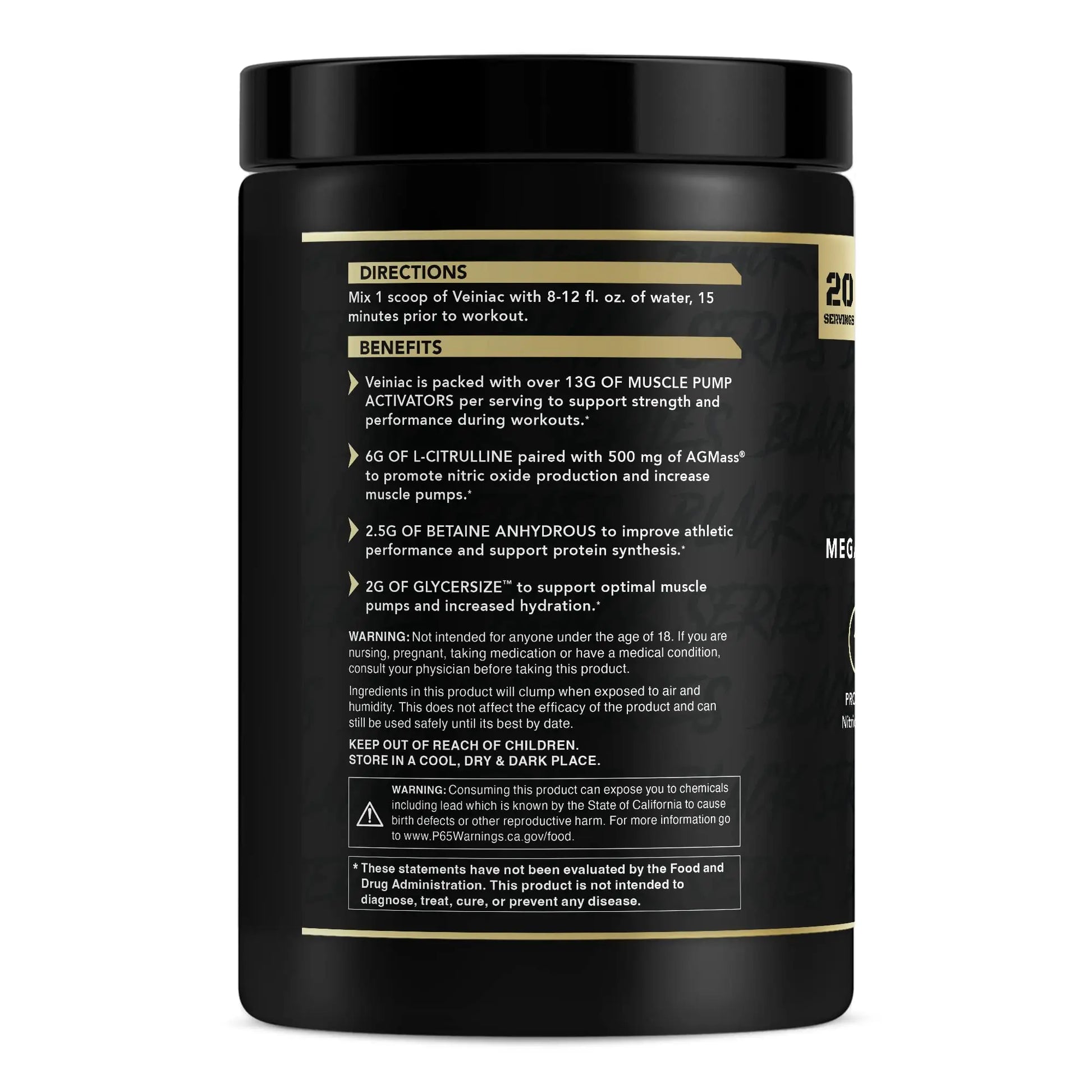 Anabolic Warfare Veiniac Muscle Pump Activator Supplement Stimulant Free Pre-Workout Anabolic Warfare