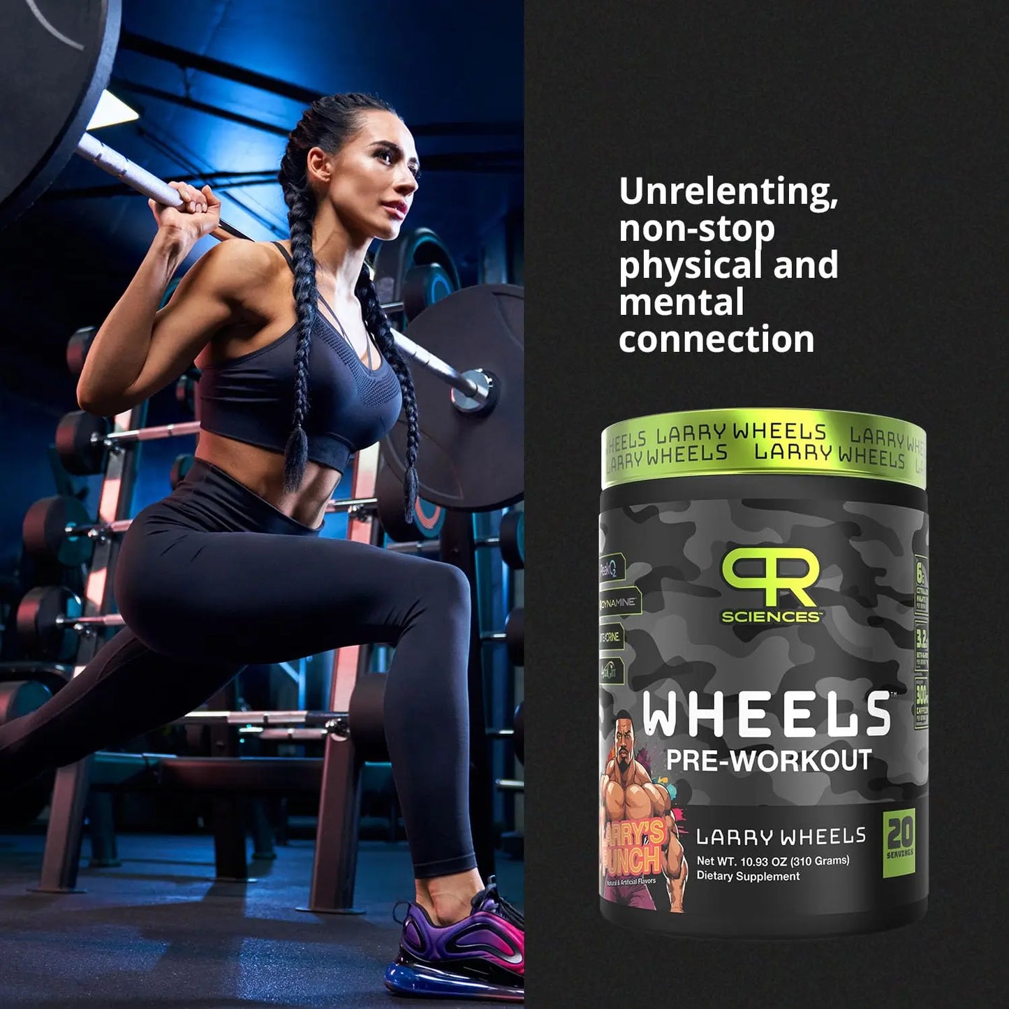 Larry Wheels' PR Preworkout - Enhance Performance with 6g Citrulline, 3.2g Beta Alanine PR Sciences