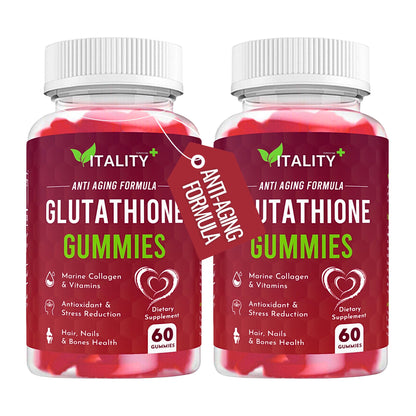 2 Pack Glutathione Gummies | with Marine Collagen | 1050mg per Serving | Antioxidant Support Sunshyne