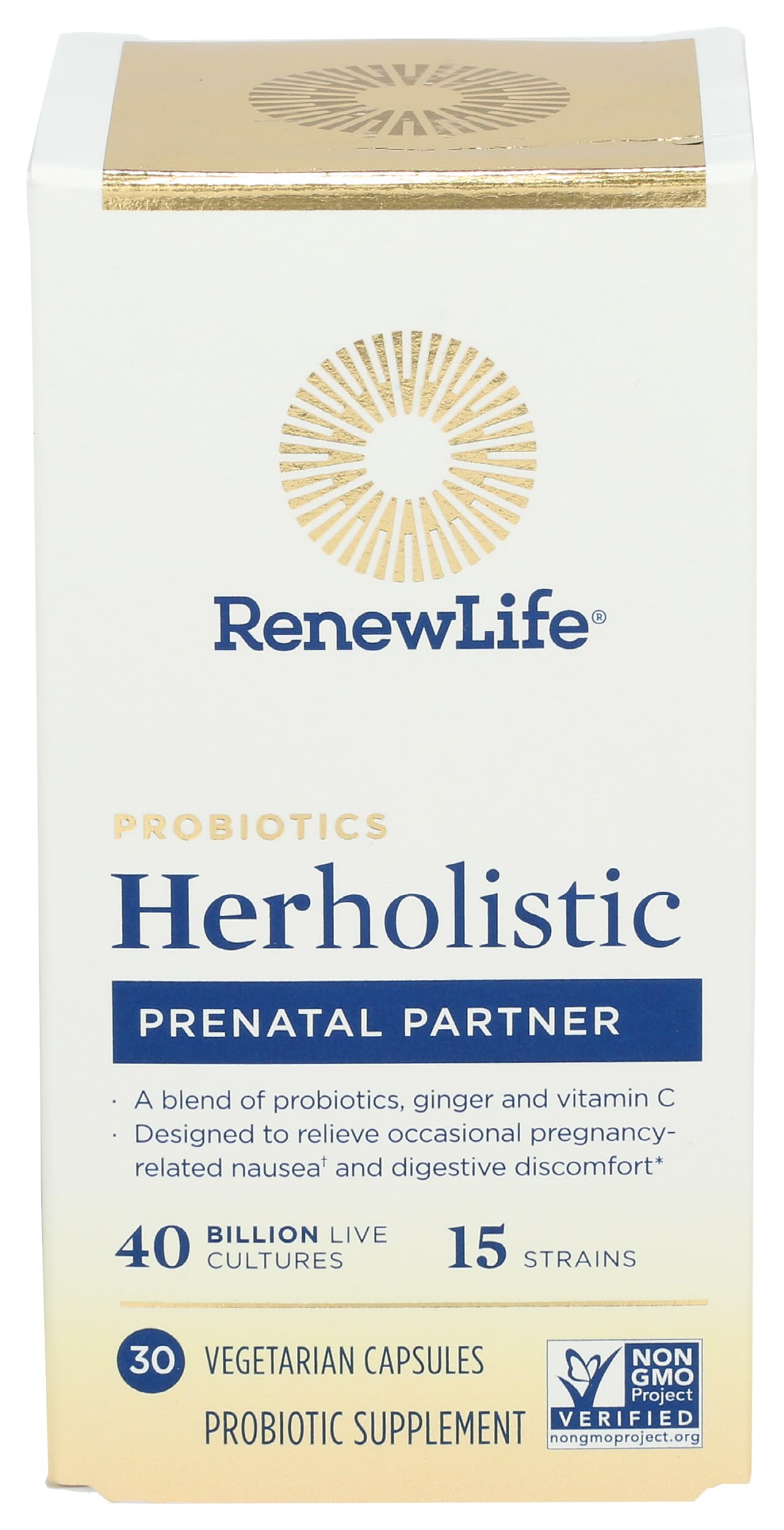 Renew Life Herholistic Prenatal Partner Probiotic 40 Billion, 30 CT Renew Life