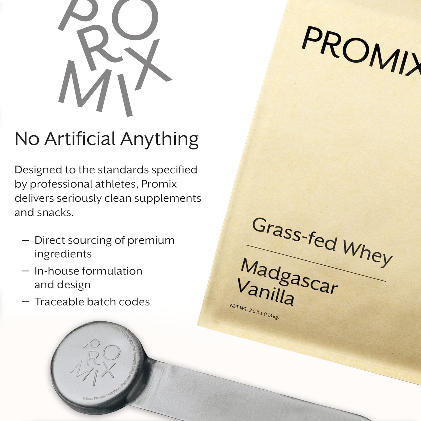 Promix Whey Protein Powder, Vanilla - 5lb Bulk - Grass-Fed & 100% All Natural ProMix NutritionBuy Supplements Australia