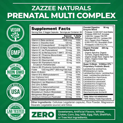 Zazzee PREGNOSITOL Powder and Extra Strength Prenatal Multi Complex Zazzee