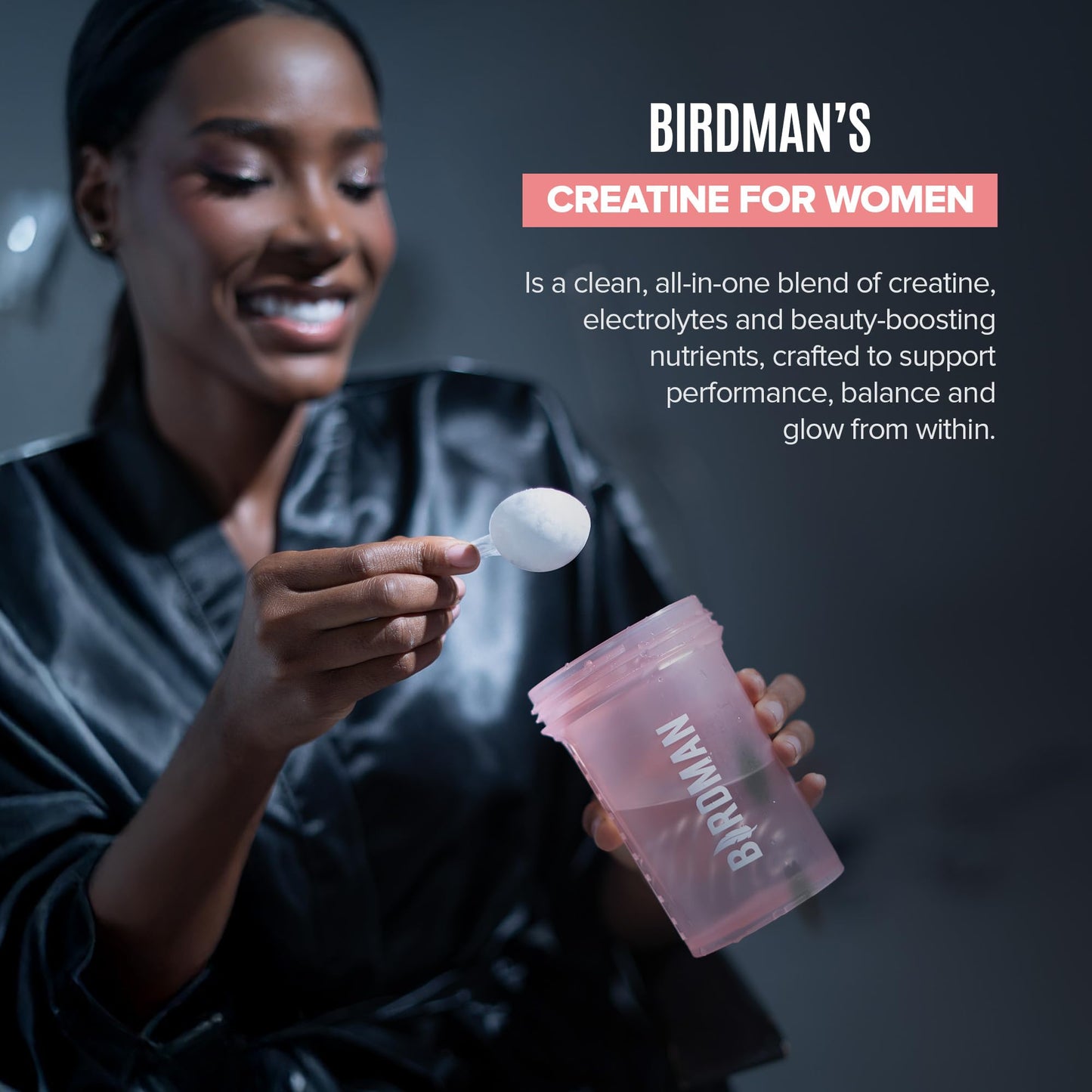 BIRDMAN Creatine for Women | Creatine Monohydrate Powder with Myo & D-Chiro Inositol, Hyaluronic Acid, Zinc, Electrolytes and Vitamins | Sugar Free, Pink Lemonade | 30 Servings BIRDMANBuy Supplements Australia