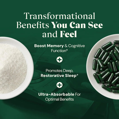 Magnesium L-Threonate with Apigenin, Valerian Root & L-Theanine – No Melatonin Restful Sleep & Brain Supplement – Clinically Studied 7-Ingredient Formula Plus+Ultra