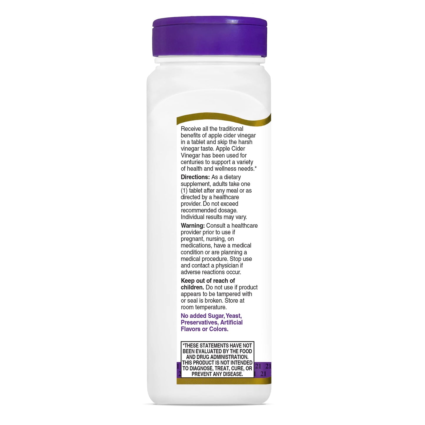 21st Century Apple Cider Vinegar 300mg Tablets, 250 Count 21st Century