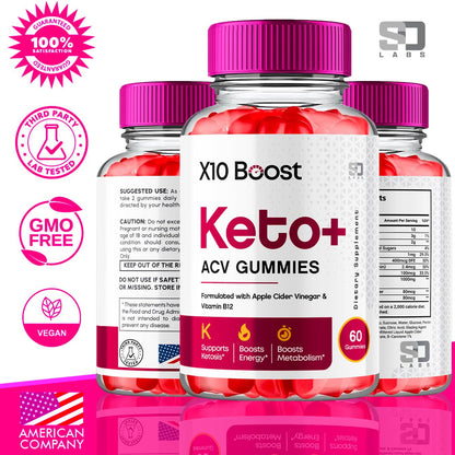 X10 Boost Keto ACV Gummies Advanced Weight Loss, X10 Boost Keto + ACV 1000mg Apple S.O Labs