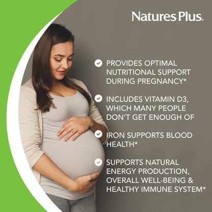 NaturesPlus Ultra Prenatal Multivitamin - 800 mcg Folate, 90 Vegetarian Tablets - Prenatal Supplement Nature's Plus