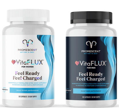 VitaFLUX Triple Power Nitric Oxide Supplement for Male Performance + VitaFLUX Women's