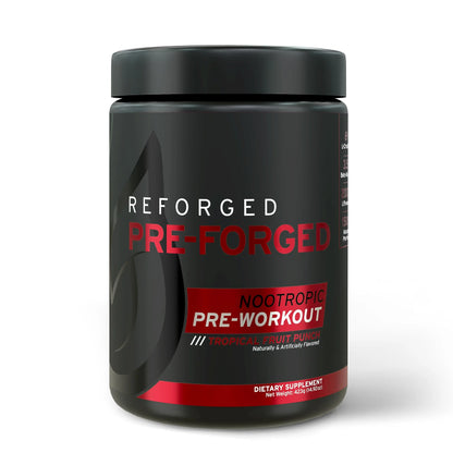 Reforged Pre-Forged L Theanine Pre Workout Powder Drink | Nootropic Nitric Oxide Energy Reforged