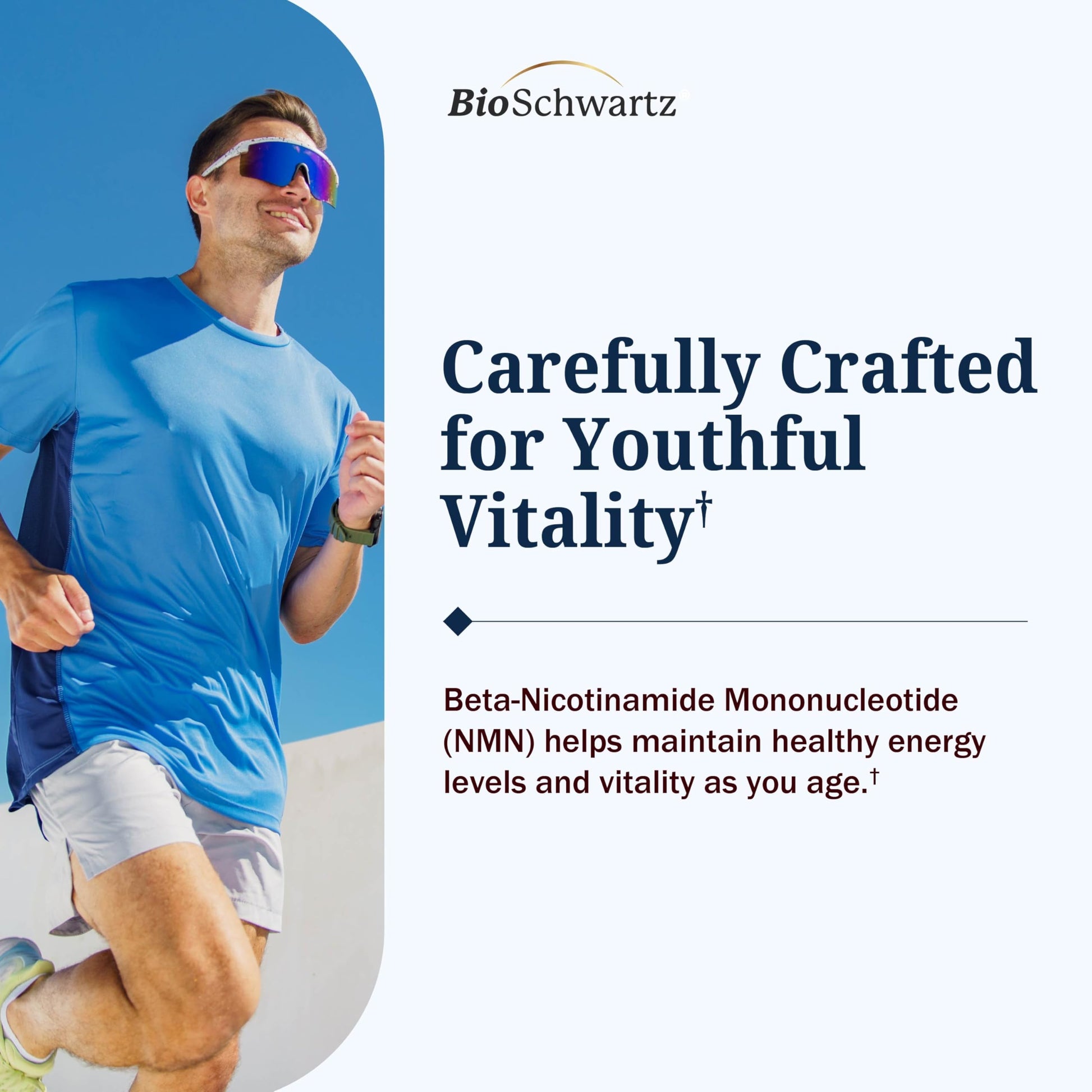 BioSchwartz NMN Supplement - 500mg Nicotinamide Mononucleotide - 30 Servings, 60 Capsules - Made in The USA with Premium Globally Sourced Ingredients, Third-Party Tested, Gluten-Free NMN Supplement BioSchwartzBuy Supplements Australia
