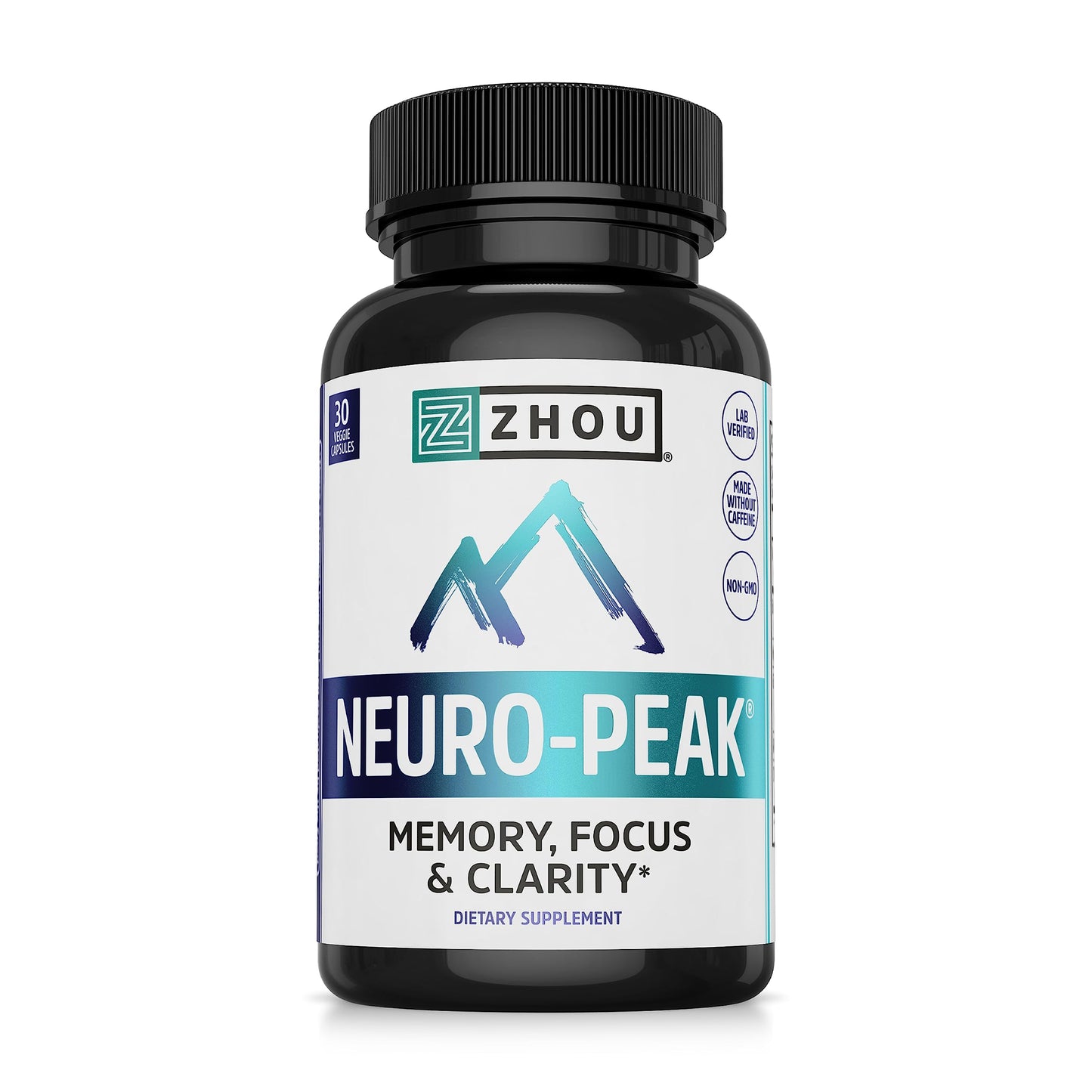Zhou Neuro Peak Brain Support Supplement | Memory, Focus & Clarity Formula | DMAE ZhouNutrition
