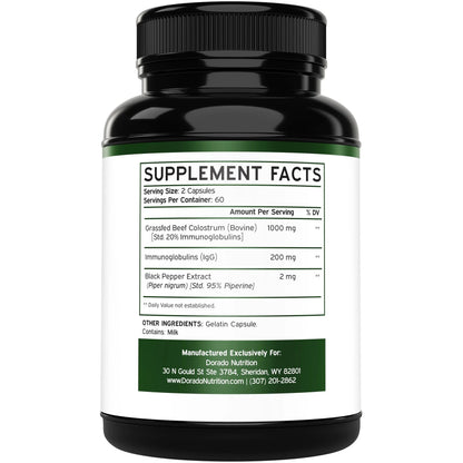 Colostrum (120 Count) Bovine Colostrum Capsules Supplement and Supergreens (60 Gummies) Superfood for Immunity Support with Greens Supplements with 8 Ingredient Power Blend - Vegan Safe & Made in USA DORADO NUTRITION buy supplements Au