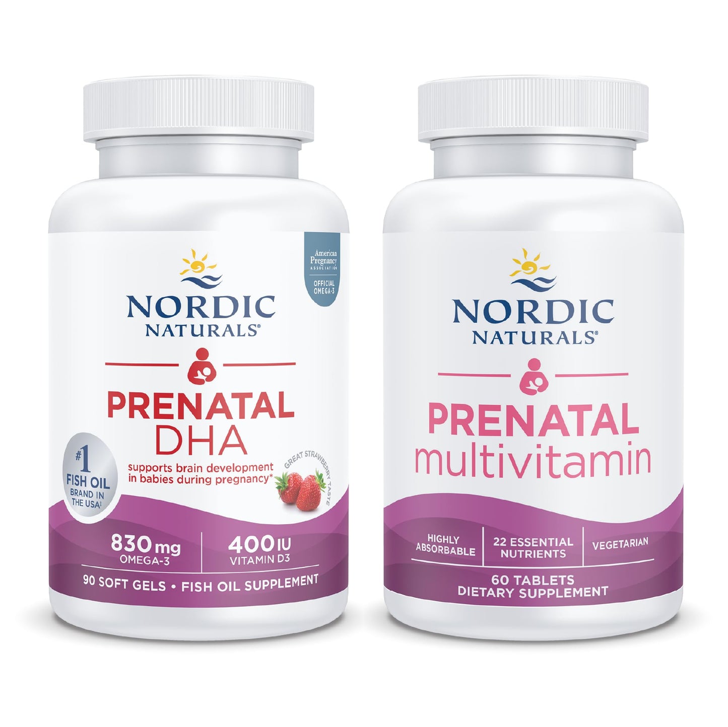 Nordic Naturals Prenatal Starter Pack - Prenatal DHA and Prenatal Multivitamin Tablets Nordic Naturals