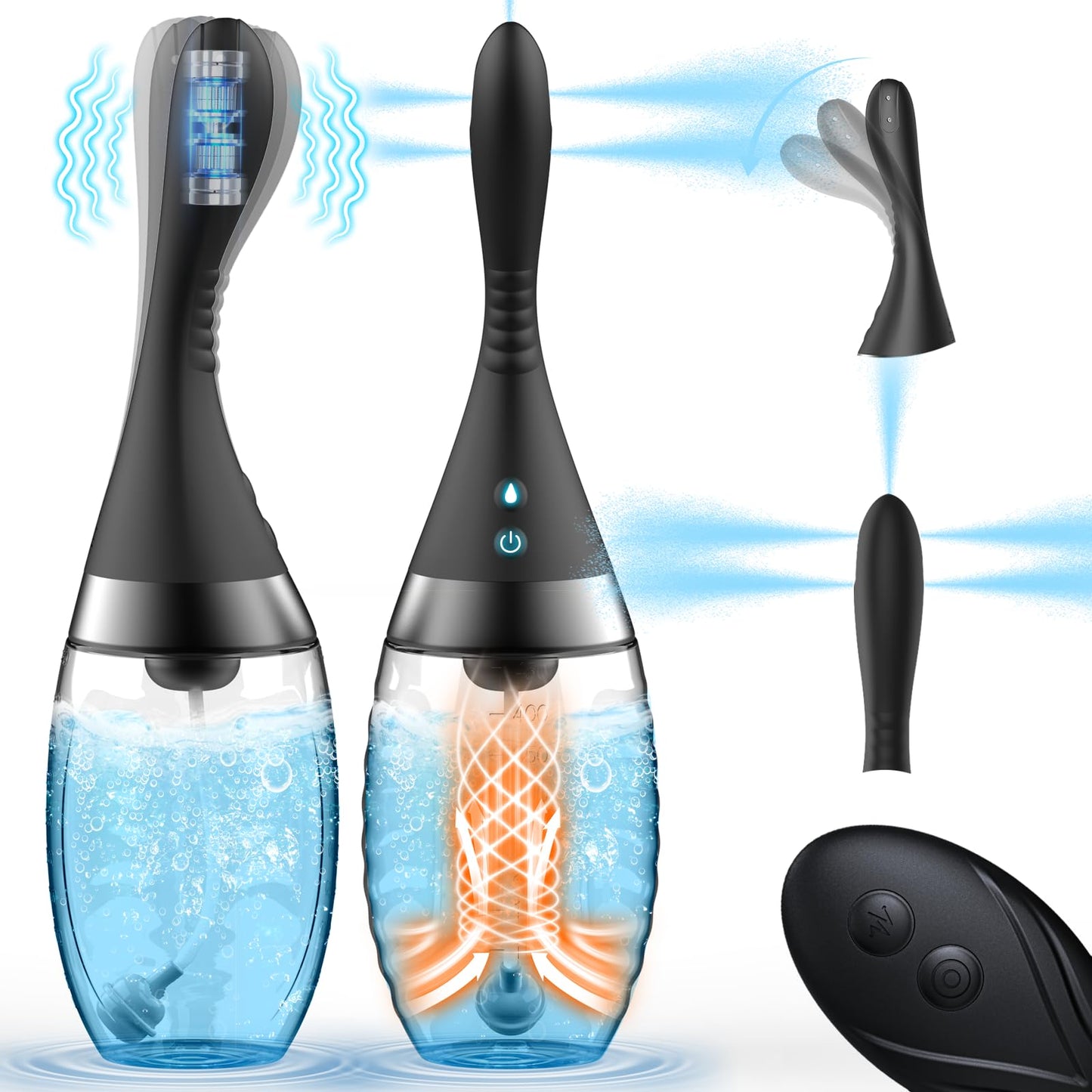 15oz Electric Enema Bulb -Remote Anal Douche, 3 Enema Speeds,Bendable Enema Douche SEXY SLAVE