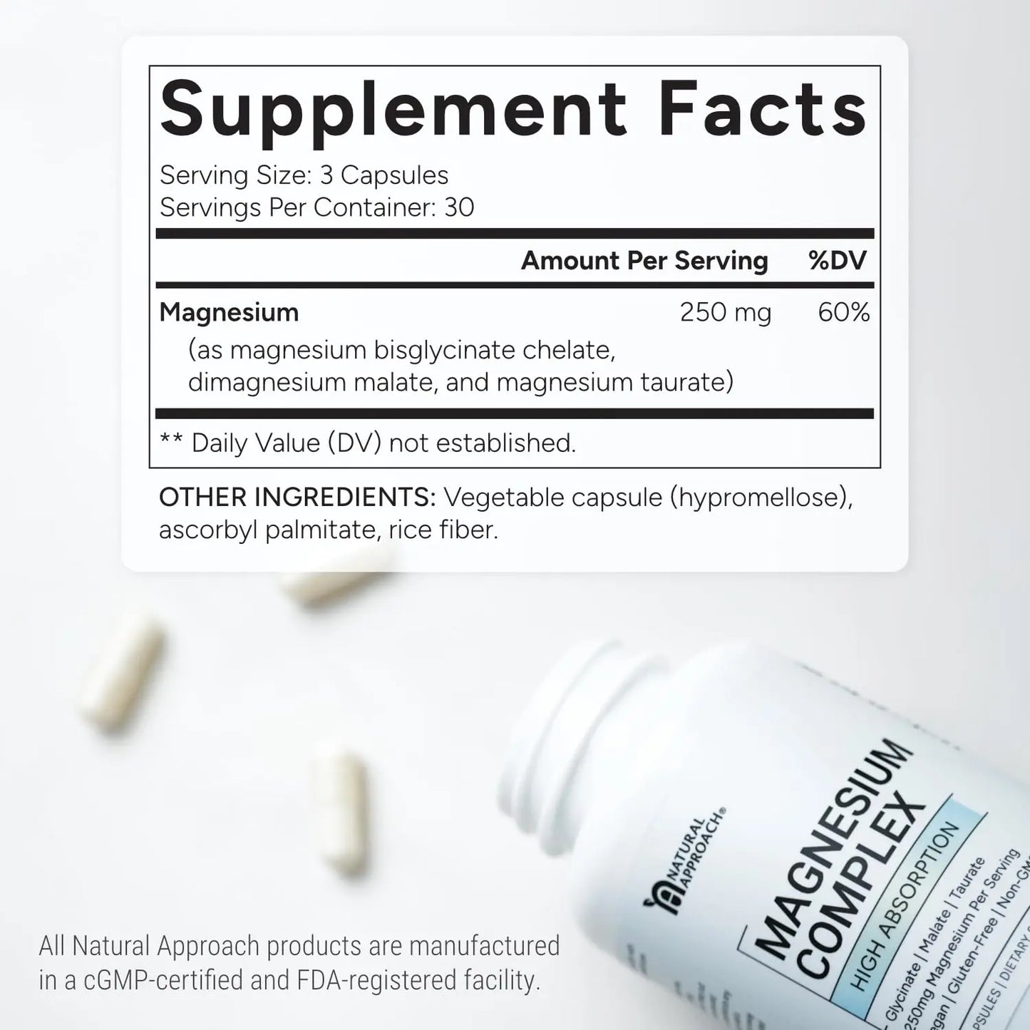 High Absorption Magnesium Complex with Glycinate, Malate & Taurate - Premium Magnesium Supplement for Sleep, Relaxation, Leg Cramps & Stress Relief - 100% Chelated & Easy On The Gut - 90 Capsules Natural Approach buy supplements Au
