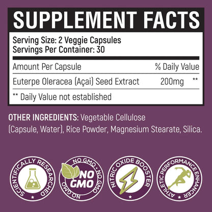 POWER SEEDAÇAÍ New Patented Nitric Oxide Supplement -Increase Blood Flow & Circulatio POWER SEEDAÇAÍ