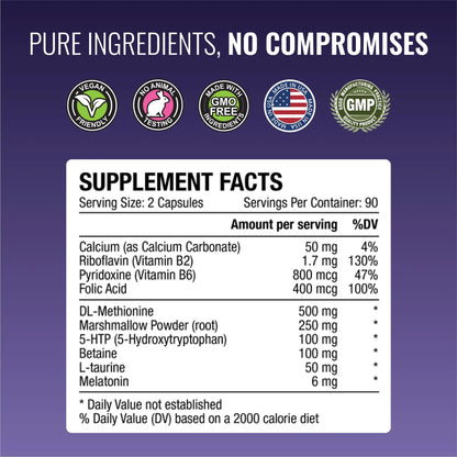 Approved Science® Acid Reflux Support - with Melatonin, Marshmallow Root, L-Taurine -180 Capsules - Vegan Approved Science buy supplements Au