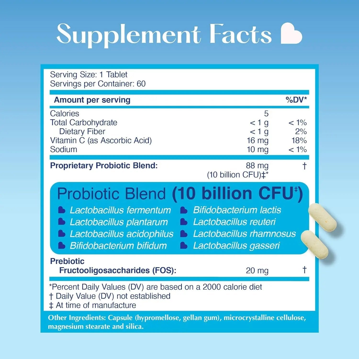 LOVEBUG Skinny Prebiotics and Probiotics for Women Digestive Health & Immune Support - 10 Billion CFU Probiotic Strains Gut Health, Gas, Constipation & Bloating, 60ct LOVEBUGBuy Supplements Australia