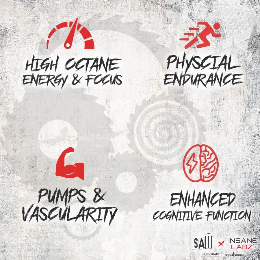 Insane Labz Saw Bloodbath, Non-Stim Pump Pre Workout Powder with Nitrosigine­, OxyGold Insane Labz