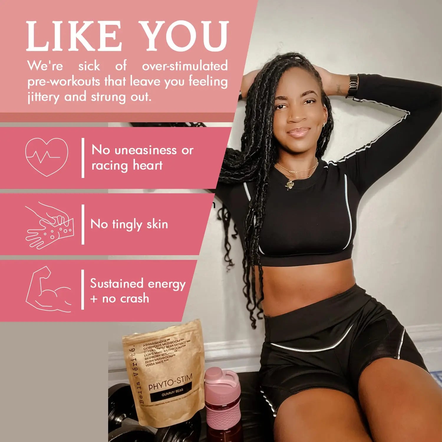 Bella Vérité Phyto Stim | Natural Pre Workout Powder | Yerba Mate and Ashwagandha Bella Vérité.