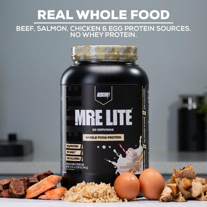 REDCON1 MRE Lite Whole Food Protein Powder, Peanut Butter Cookie - Low Carb & Whey REDCON1Buy Supplements Australia