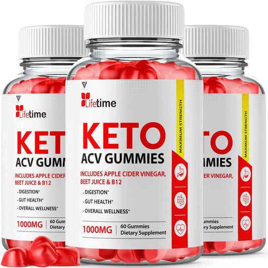 (3 Pack) Lifetime Keto Plus ACV Gummies Advanced Weight Loss AVC, Life Time Keto ACV Fyvus