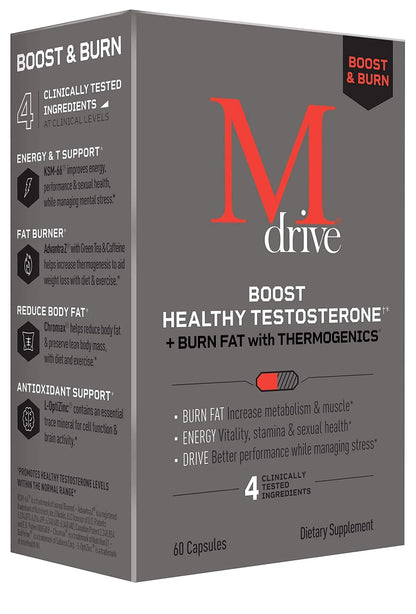 Mdrive Boost & Burn for Men Start Everyday Nutrition & Protein Powder - Natural Energy Mdrive