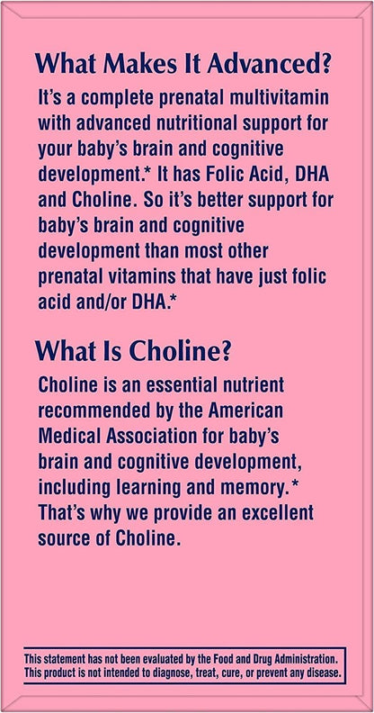 One A Day Women’s Prenatal Complete Multivitamin with Choline, Folic Acid, Omega-3 DHA & Iron Adventure Home