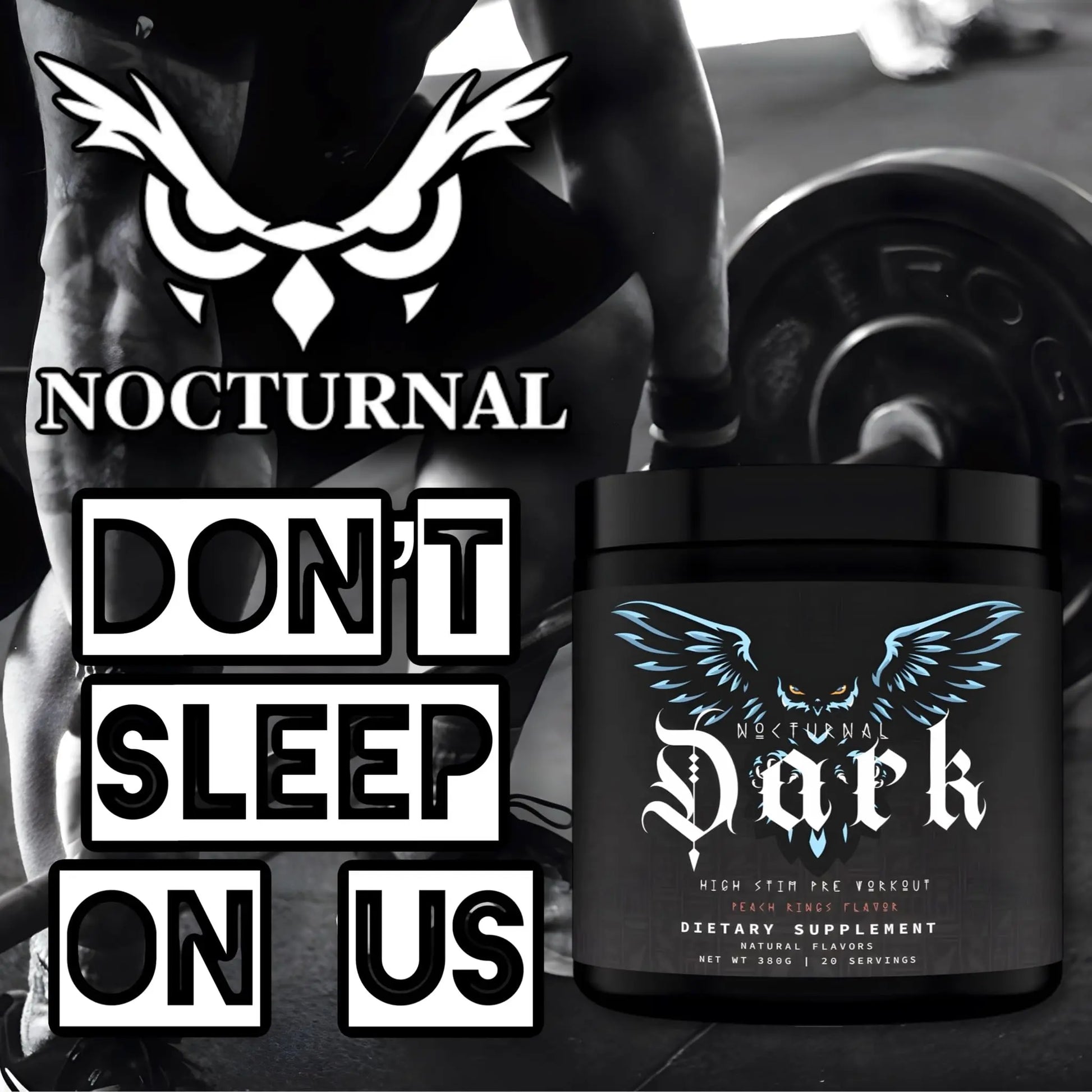 Nocturnal Labz Dark High Stim Pre Workout Powder | Potent Pre-workout Formula for Men Nocturnal