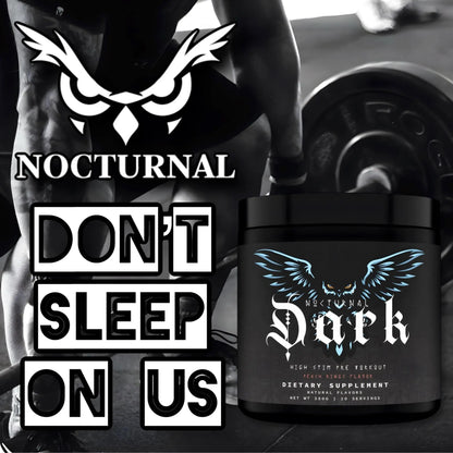 Nocturnal Labz Dark High Stim Pre Workout Powder | Potent Pre-workout Formula for Men Nocturnal
