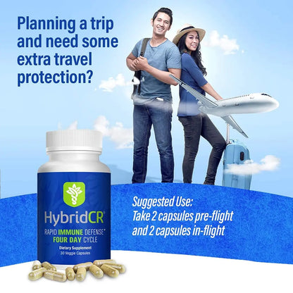 HybridCR Rapid Immunity Supplement | Zinc, Echinacea, Andrographis, Ginseng, Selenium, Gluten-Free & Non-GMO | 5-in-1 Immune Support Supplement | Pharmacist Formulated 1 Month Supply (30 Veggie Caps) Hybrid Remedies buy supplements Au
