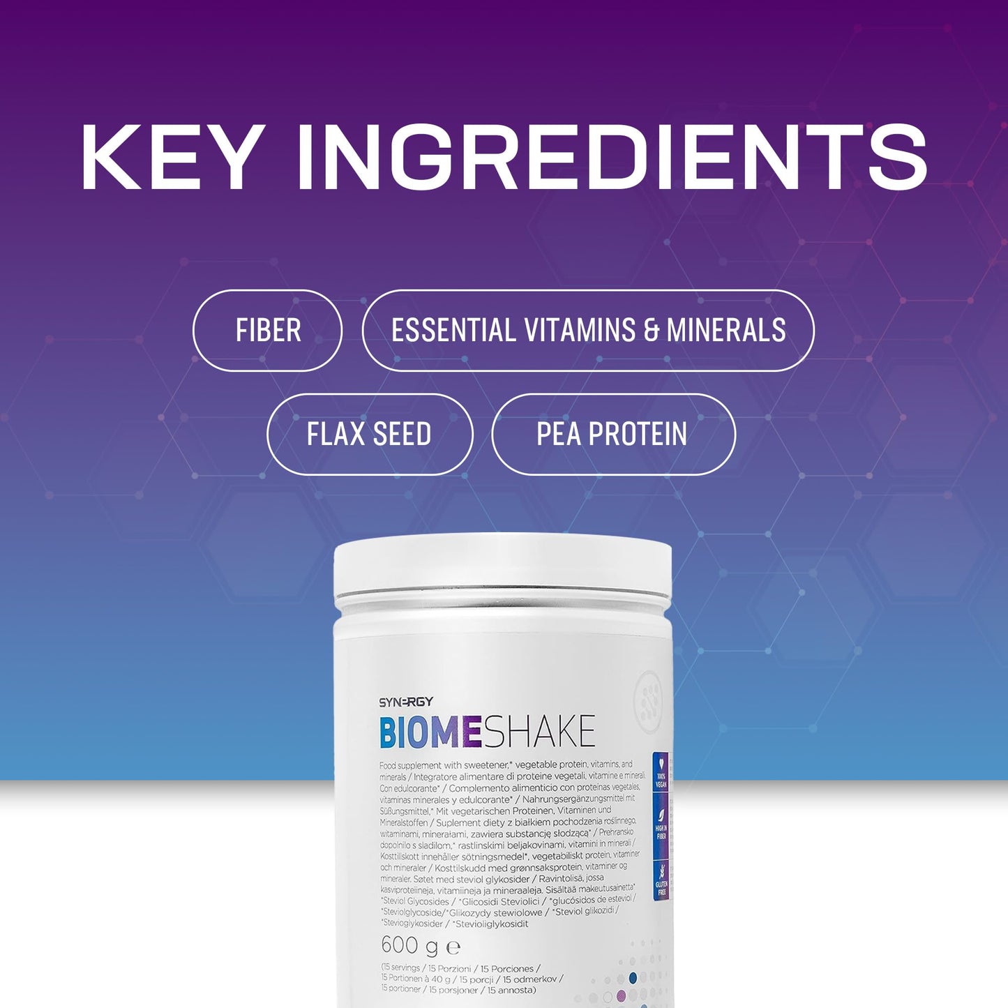 Synergy Worldwide Biome Shake 600 g | 22g Protein Powder Supplement | High in nutrients, Vitamins and Minerals Synergy Worldwide