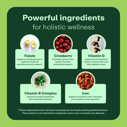 WellWithAll Women’s Multivitamin | Daily Supplement with Essential Vitamins, Minerals & Iron | Supports Immunity, Heart Health, Bone Health, Energy & Mood | Major Allergen - Free | 60 Tablets WellWithAll buy supplements Au