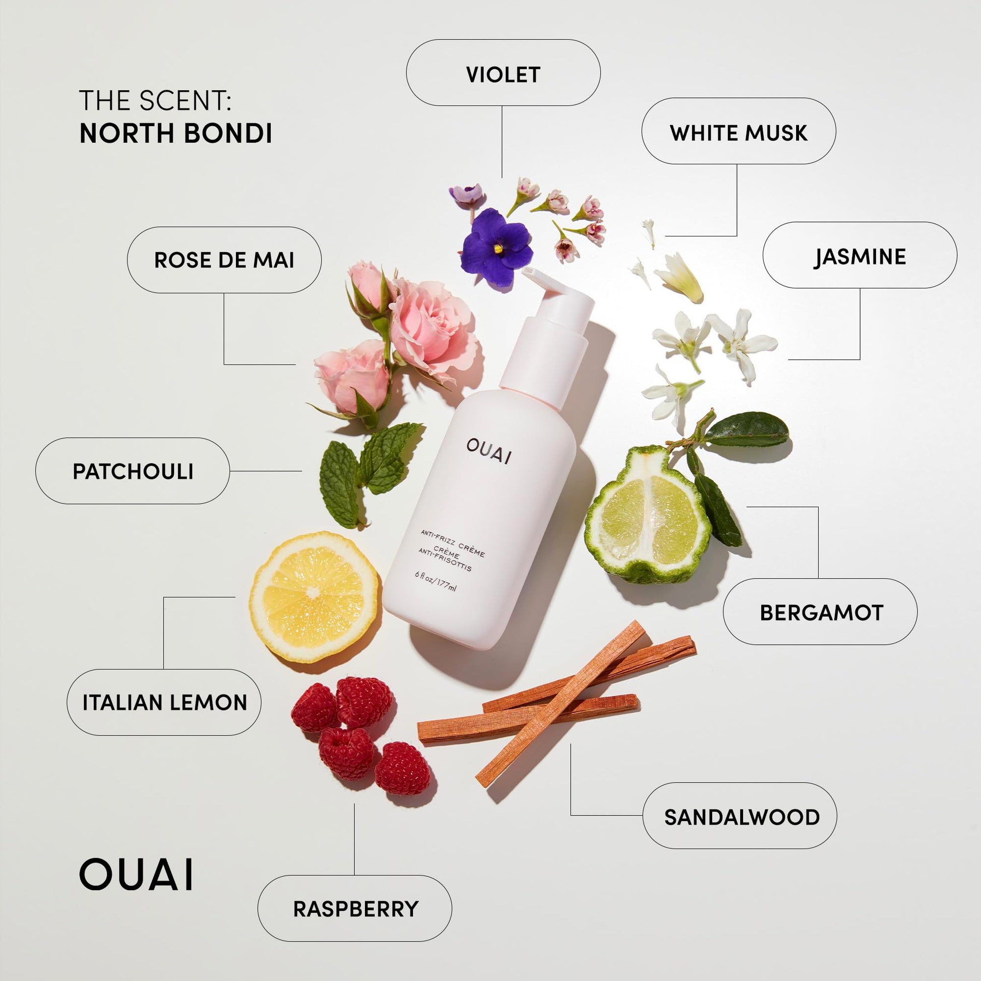 OUAI Anti Frizz Cream - Moisturizing Hair Cream with Frizz Control & Heat Protection - Provides Lasting Hydration with Jackfruit & Beetroot Extract - Paraben, Phthalate & Sulfate Free (6 oz) OUAIBuy Supplements Australia