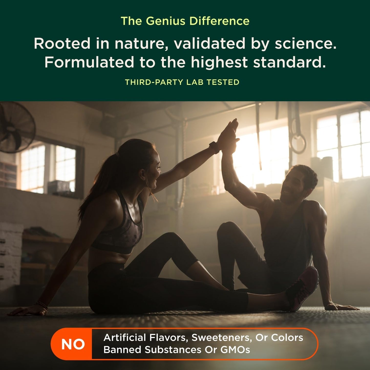 The Genius Brand Genius Eternal - Cellular Repair Supplement for Daily Clarity - Supports Brain Health, Endurance, Energy, Focus, Memory & Vitality - Non-GMO - 60 Veggie Capsules The Genius BrandBuy Supplements Australia