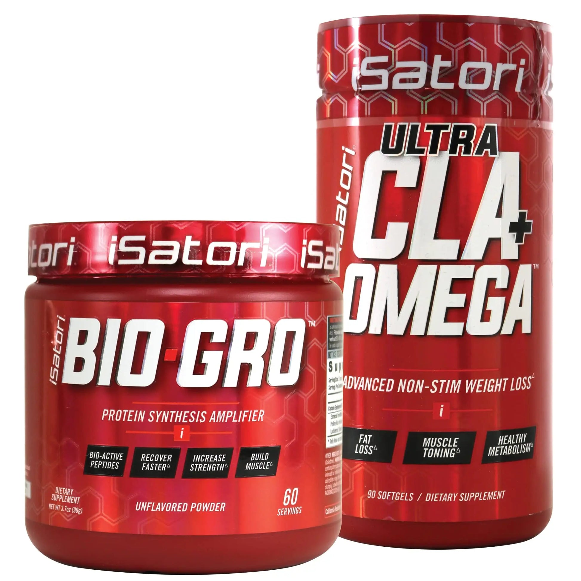 iSatori Bio-GRO Protein Synthesis Amplifier - Unflavored (60 Servings) & iSatori Ultra CLA iSatori