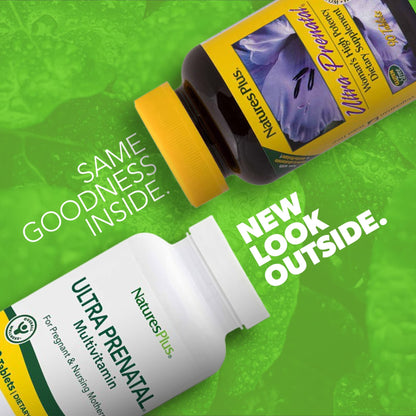 NaturesPlus Ultra Prenatal Multivitamin - 800 mcg Folate, 90 Vegetarian Tablets - Prenatal Supplement Nature's Plus