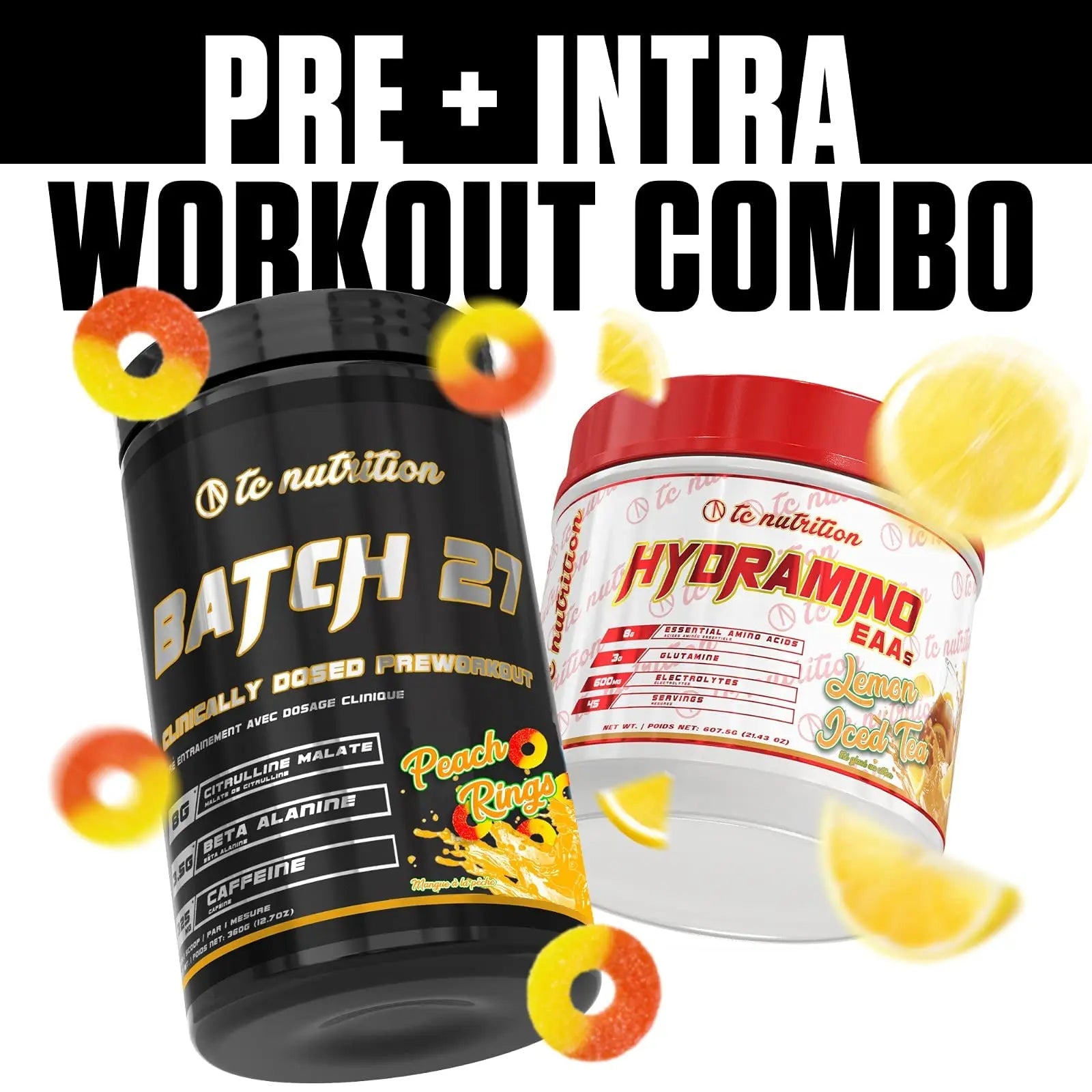 Batch 27 Pre Workout Powder - 8g Citrulline, 3.5g Beta Alanine, 2.5g Betaine, 325mg Caffeine TC Nutrition