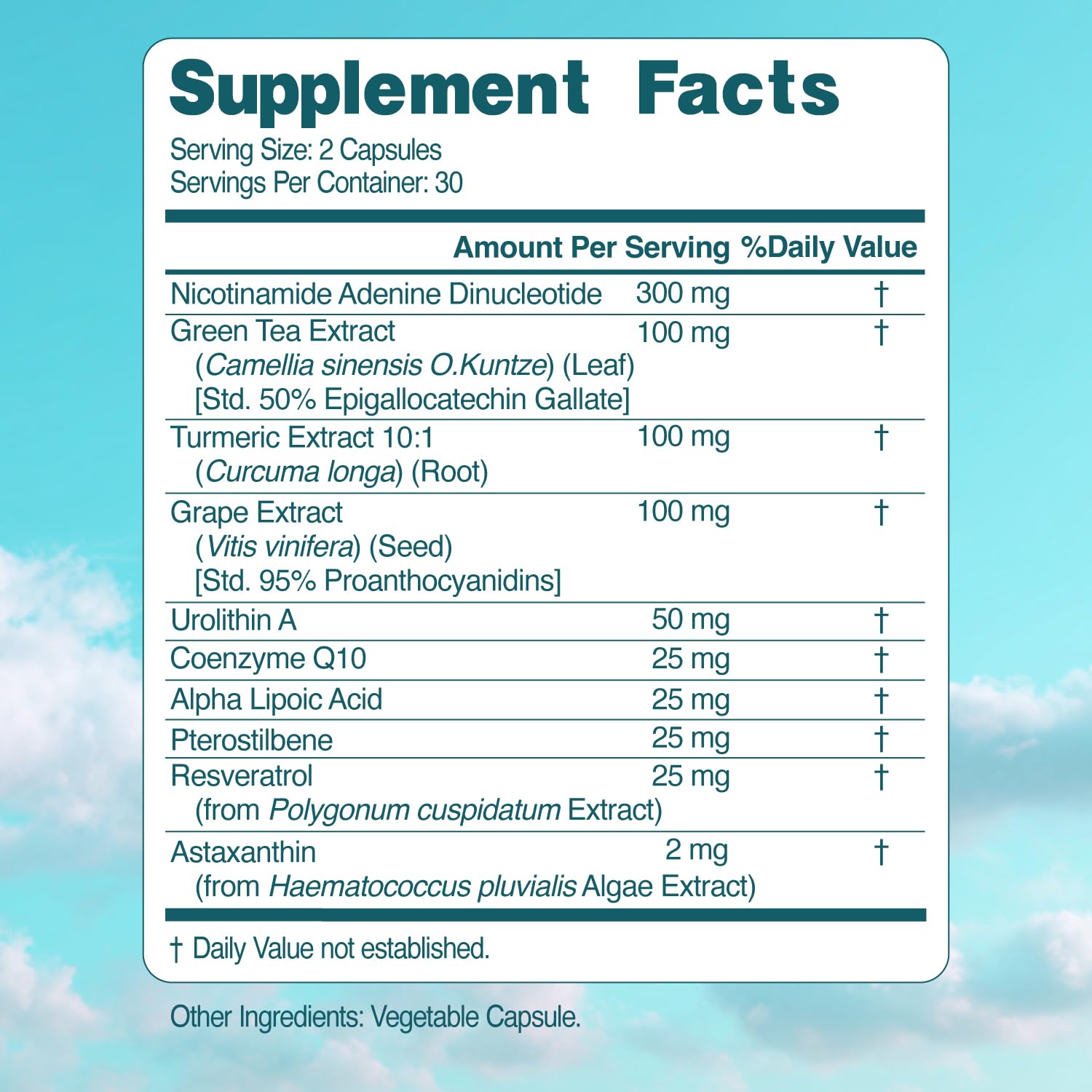 NAD+ Elite Complex – Direct NAD+ 300 mg with Urolithin A, Resveratrol, CoQ10 & Antioxidant Blend – Cellular Energy, Mitochondrial Support & Healthy Aging – Vegan, Non-GMO, 60 Capsules (30 Servings) Simply Nature's PledgeBuy Supplements Australia