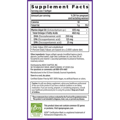 New Chapter Vegan Prenatal DHA, EPA, and DPA Supplement- Prenatal Vegan Omega-3 New Chapter