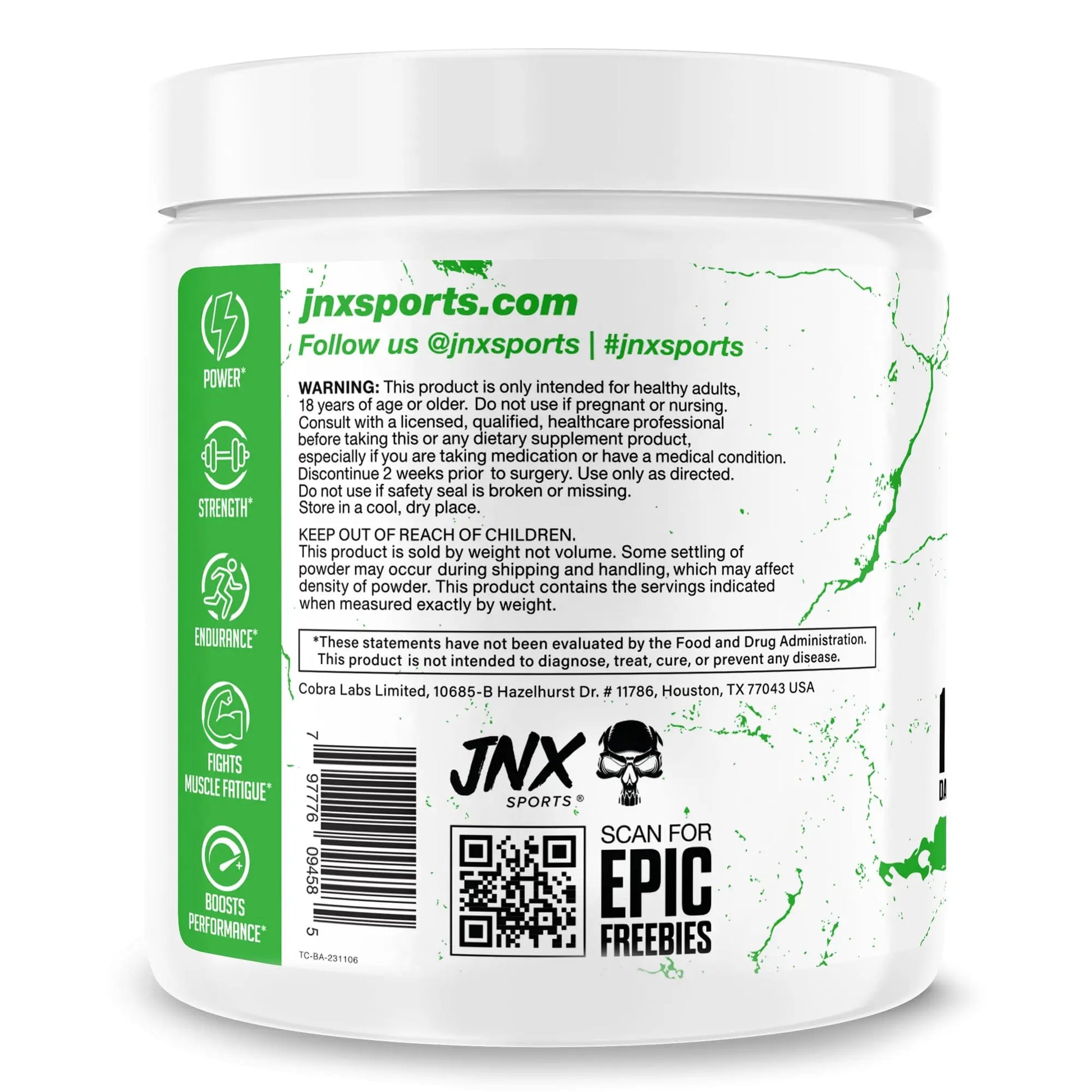 JNX SPORTS The Curse! Beta Alanine Powder - Unflavored, 100 Servings, 3g per Serving JNX SPORTS