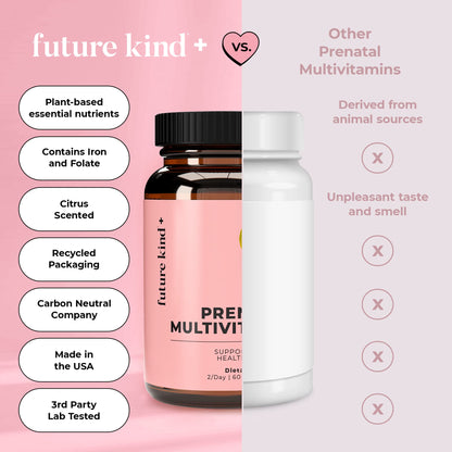 Future Kind Vegan Prenatal Vitamin - (60ct) Prenatal Vitamins with DHA & L-MethylFolate Future Kind