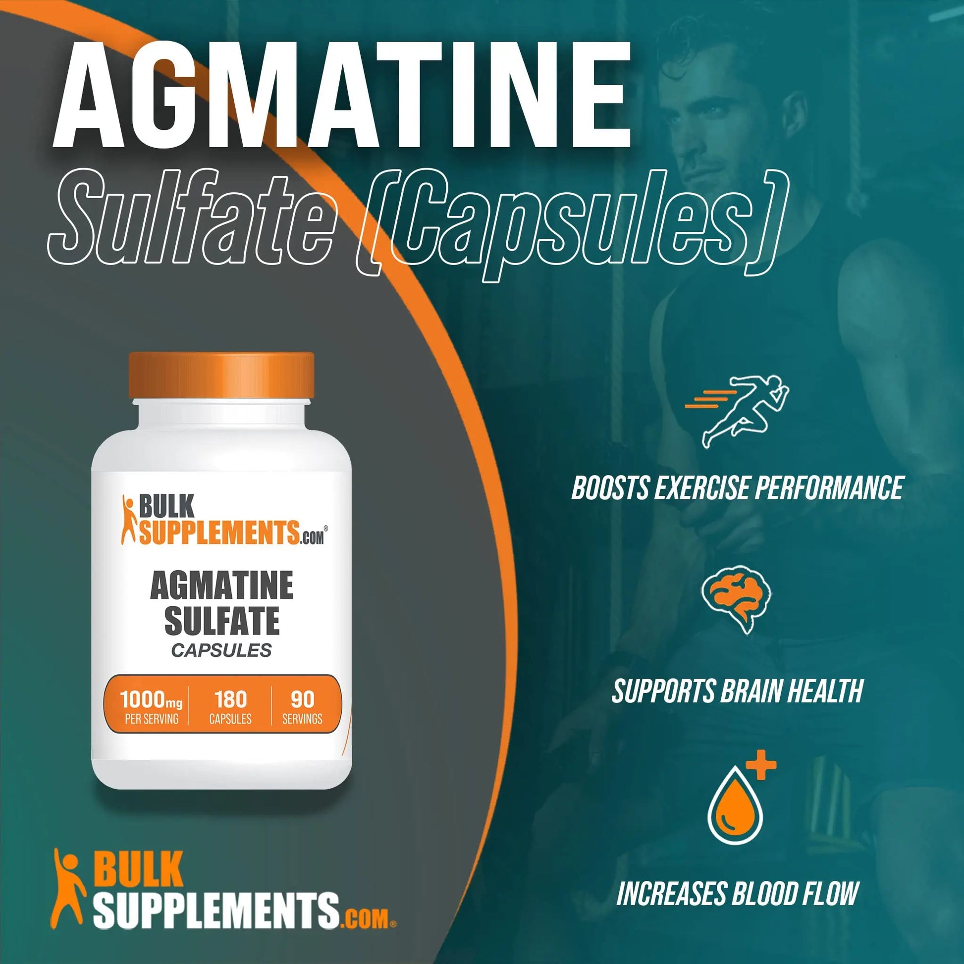 BULKSUPPLEMENTS.COM Agmatine Sulfate Capsules - Supplement for Nitric Oxide BULKSUPPLEMENTS.COM