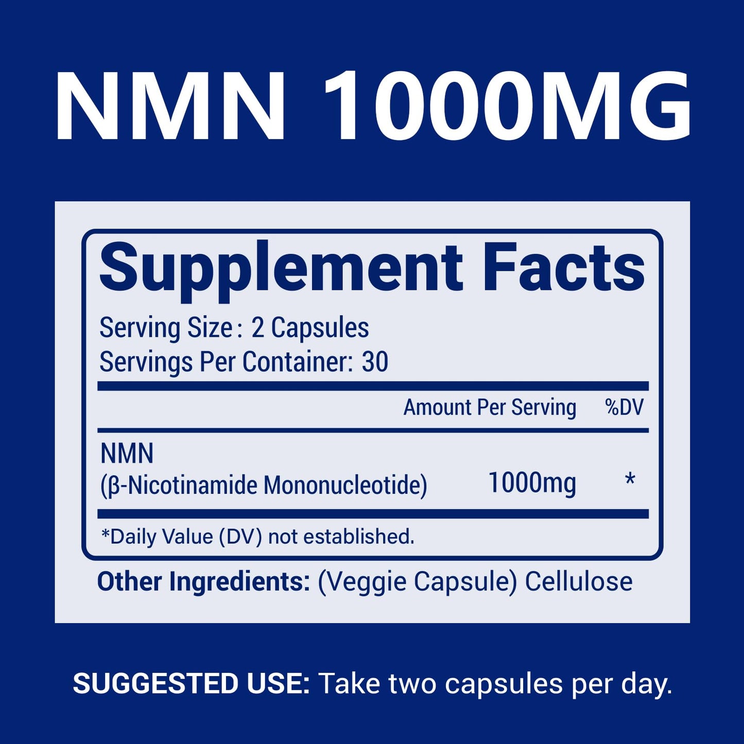 NMN 1000mg Per Serving Maximum Strength - 99% Pure NMN (Nicotinamide Mononucleotide) for NAD, Cell, Immune, Energy, Anti-Aging & Longevity, Stabilized NMN Supplements 1000mg - 60 Veggie Capsules CFUKINGBuy Supplements Australia