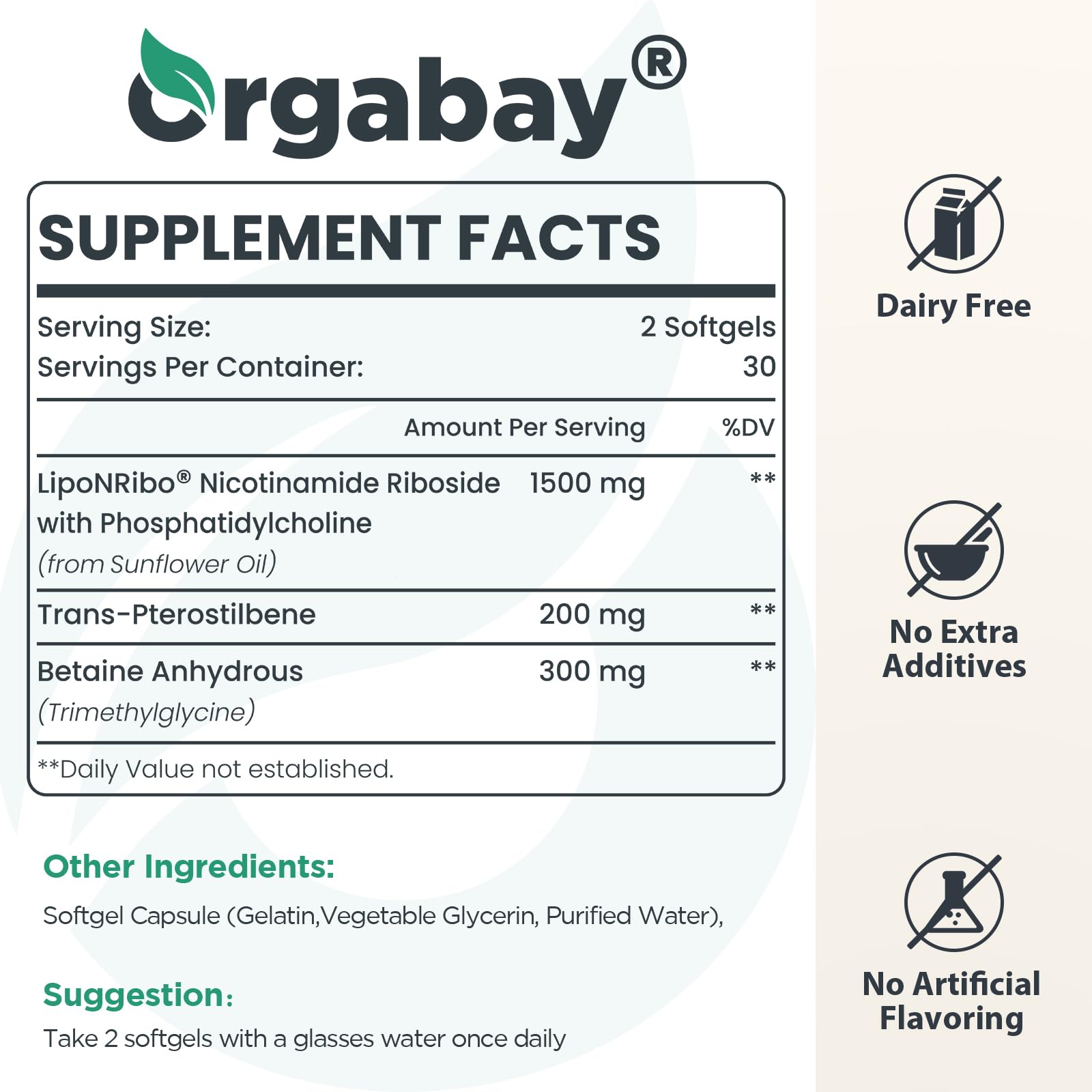 Liposomal Nicotinamide Riboside 2000 MG with TMG and Pterostilbene, Similar to NMN Supplements Boost NAD+, Support Healthy Aging, 240 Count OrgabayBuy Supplements Australia