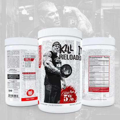 5% Nutrition Rich Piana Kill It Reloaded High Stim Pre-Workout | Ultra Energy, Focus 5% Nutrition