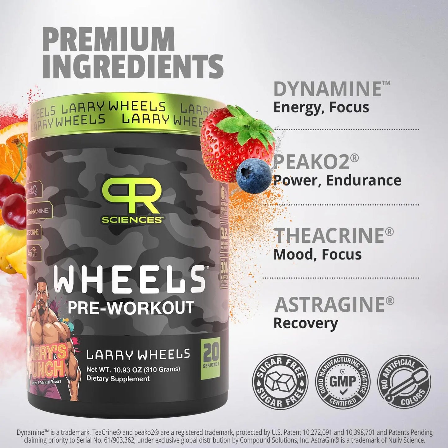 Larry Wheels' PR Preworkout - Enhance Performance with 6g Citrulline, 3.2g Beta Alanine PR Sciences