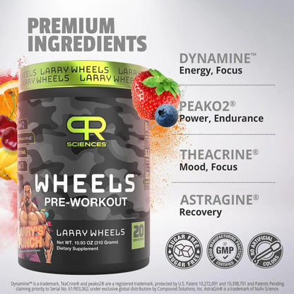 Larry Wheels' PR Preworkout - Enhance Performance with 6g Citrulline, 3.2g Beta Alanine PR Sciences