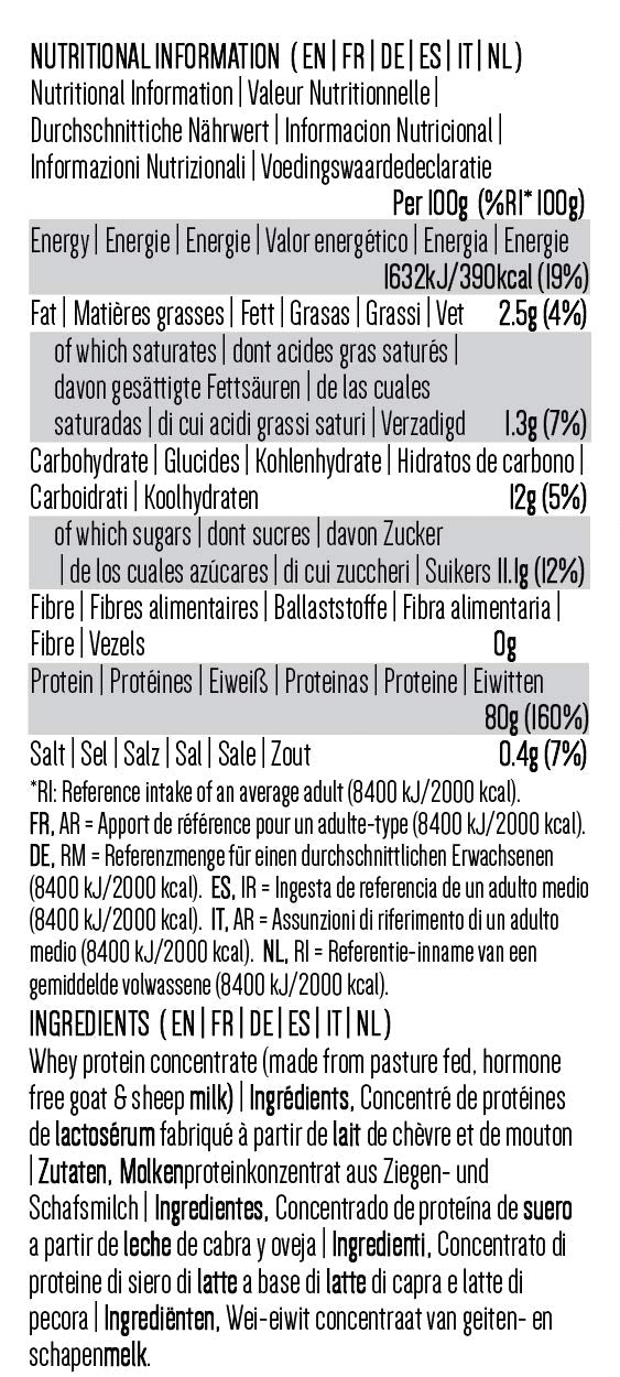 PINK SUN Goat Sheep Whey Protein Powder 420g (80% Protein) Pure Unflavoured Concentrate PINK SUN